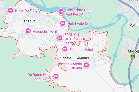 sapele postal code map