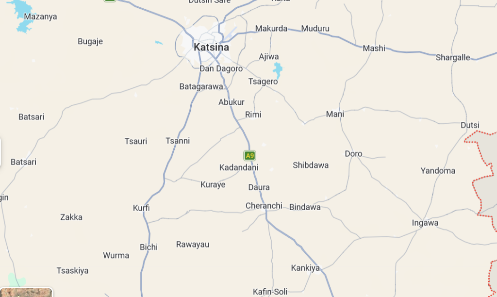 Katsina State map showing Local Government Areas